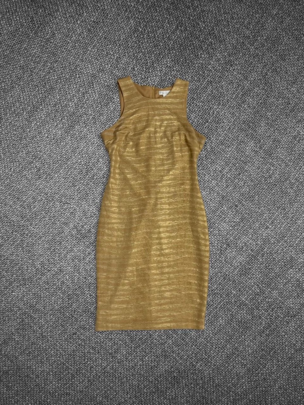 Bisou Bisou Gold Shimmer Bodycon Cocktail Dress Size 4